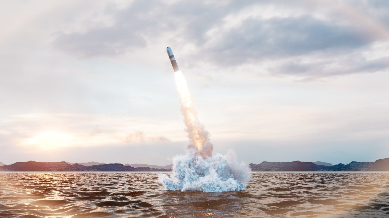 Artist render of a D5 Fleet Ballistic Missile